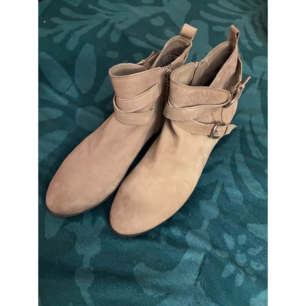 Sam Edelman Women’s Sz 8.5 Grey Nubuck Leather Ankle Boots